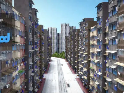 HK Street 0001 3D model