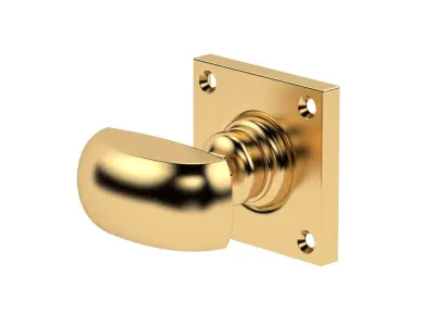  Square Rose Mortice Door Knob 3D model