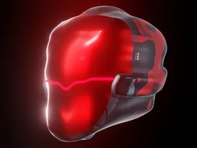 Sci-Fi helmet game ready Low-poly 3D model