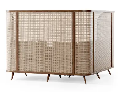 Corner garden sofa HLS high back  3D model