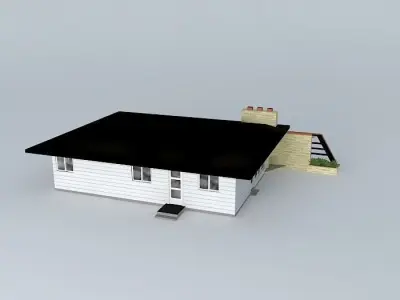 Retro House Free 3D model
