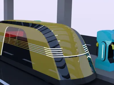 EV charger with Robovan 3D model