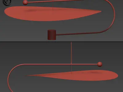 Float Wide Pendant Light 3D model
