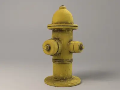 Fire Hydrant Low-poly 3D model