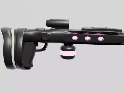 Sci-Fi rifle 3D model shop
