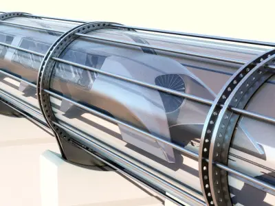 Hyperloop transport 3d model - Vray realistic 3D model