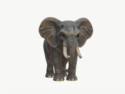  Realistic 3D Elephant Model 