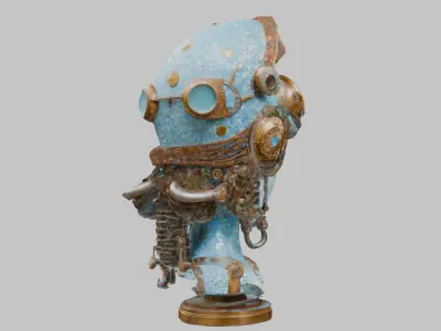 Sci-fi soldier Low-poly 3D model shop