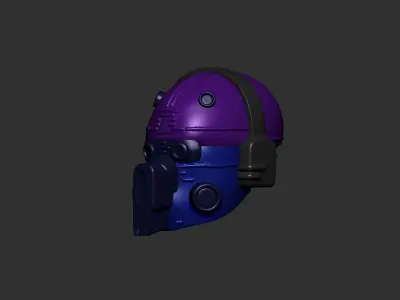 helmet high poly sculpt 3d printable  3D model 121