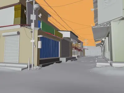 Night Street 3D model buy