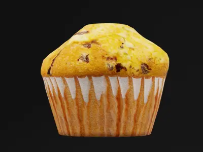 Blueberry Muffins Low-poly 3D model