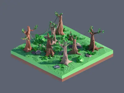 land 89A Low-poly 3D model