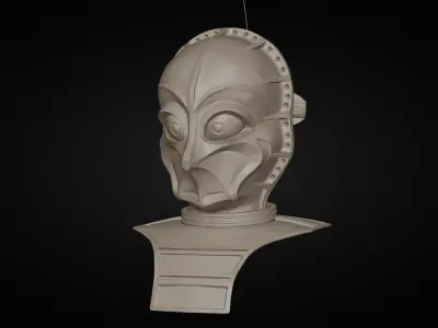 Star Wars CZ-3 Droid Inspired Full Size Bust 3D print model