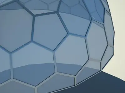 Metallic structure truss 07 Dome 3D model