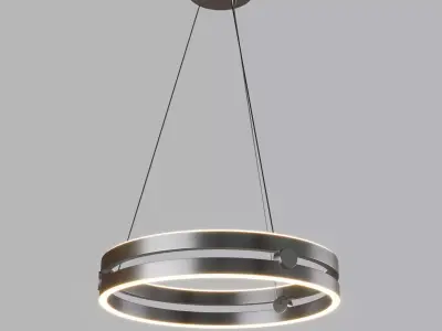 John lewis no 209 wheel led eiling light Low-poly 3D model