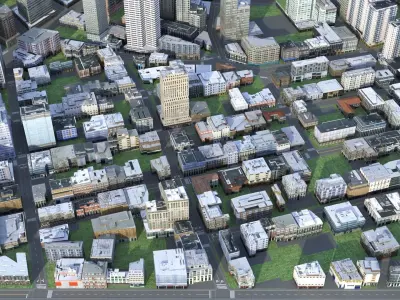 City 99 Low-poly 3D model