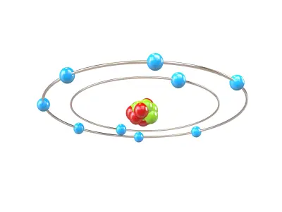 Fluorine Chemical Element v1 002 Low-poly 3D model