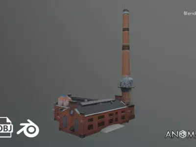 factory building Free 3D model