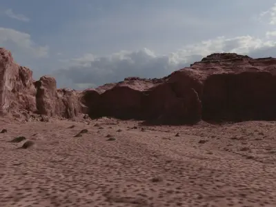 Monument Valley Spearhead Mesa Landscape 3D model