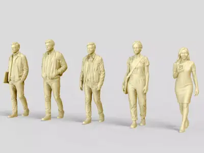 Urban Walk - 26 Architectural Figures 3D print model