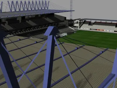 Estadio Cidade de Barcelos Gil Vicente Low-poly 3D model