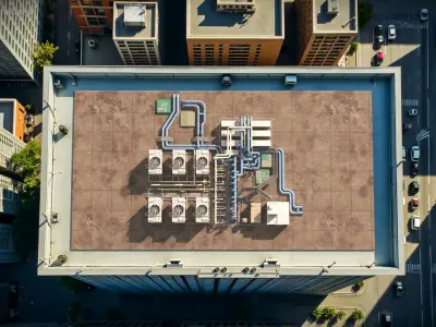  Industrial HVAC Plant Rooftop 