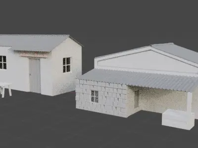 Turkish Village Early 20s Bundle Low-poly 3D model
