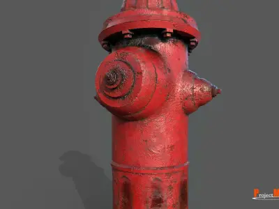 Fire Hydrant Version 001 Low-poly 3D model