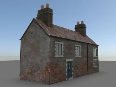 Farm House low poly Low-poly 3D model