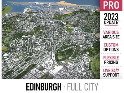 Edinburgh Low-poly 3D model