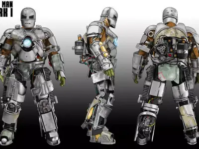 IRON MAN Mark 1 MK1 Low-poly 3D model