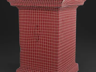 3D Scanned Tombstone - 01 Low-poly 3D model