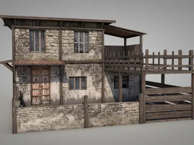 Anatolian Village House 3 Low-poly 3D model