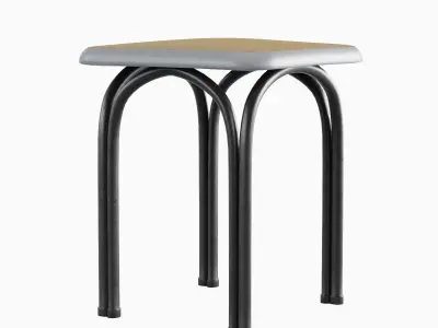 Steel Stool 04 3D model