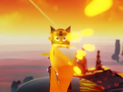 The Feline Warrior Low-poly 3D model