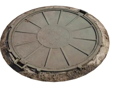 Septic tank hatch Low-poly 3D model