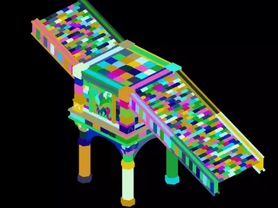 Funeral Place - Stairs 02 3D model