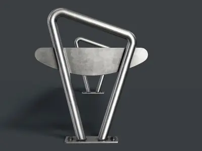 Metal Modern Bench 26 PBR Game Ready Low-poly 3D model