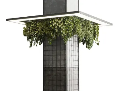 Column plant pillar plant 05 Low-poly 3D model