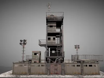 Post Apocalyptic Survival Watchtower v3 3D model