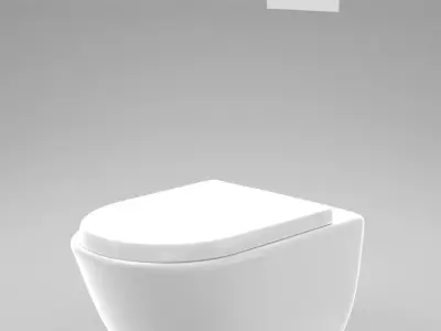 Wall Hung Toilet 3D model