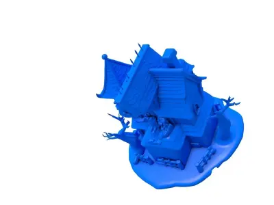 Halloween Ghost - Haunted House - Halloween Graveyard  3D print model