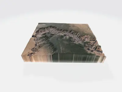 GRAND CANYON - USA - 3D MAP 3D print model