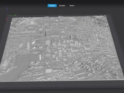 Cityscape Baltimore Downtown USA fragment city 3D model
