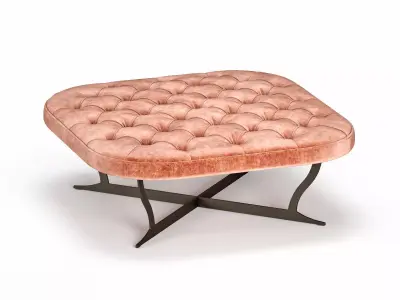 Richard Coffee Table Marble and Soft 120 3D model