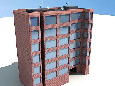 Red Brick Building 48 3D model
