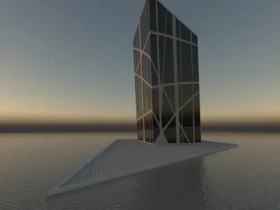 building  on  sea 3D model