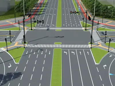 Road Street Collection  3D model