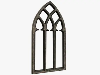 Medieval window Low-poly 3D model