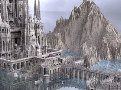 Ancient Egyptian Lost Temple Grand  3D model